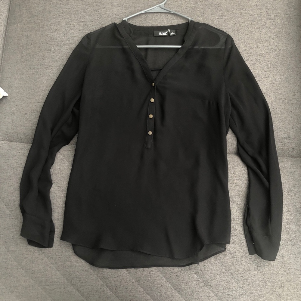 A.n.a women’s small black blouse